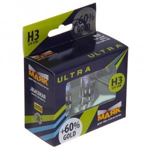 Галогеновые лампы МАЯК H3 Ultra Gold +60% - 82320G+60