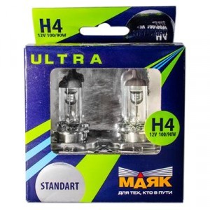 Галогеновые лампы МАЯК H4 Ultra Standart - 82450 (100/90 Вт)