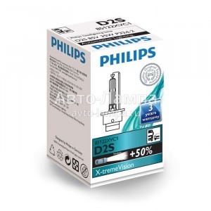 Philips D2S X-Treme Vision (+50%) - 85122XVC1 (карт. короб.)