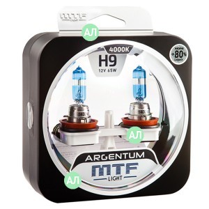 Комплект галогеновых ламп MTF-Light H9 Argentum - H8A1209