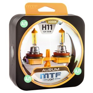Комплект галогеновых ламп MTF-Light H11 Aurum - HAU1211