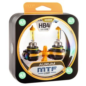 Комплект галогеновых ламп MTF-Light HB4 Aurum - HAU12B4