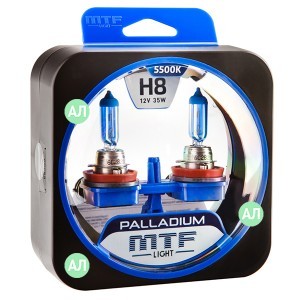 Комплект галогеновых ламп MTF-Light H8 Palladium - HPA1208
