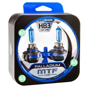 Комплект галогеновых ламп MTF-Light HB3 Palladium - HPA12B3