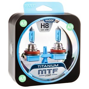 Комплект галогеновых ламп MTF-Light H8 Titanium - HTN1208
