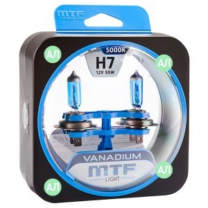 Комплект галогеновых ламп MTF-Light H7 Vanadium - HVN1207