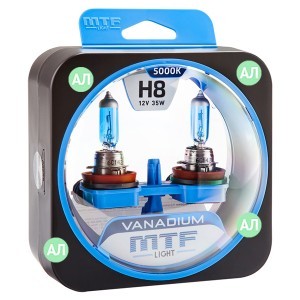 Комплект галогеновых ламп MTF-Light H8 Vanadium - HVN1208