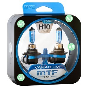 Комплект галогеновых ламп MTF-Light H10 Vanadium - HVN1210