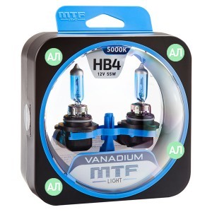 Комплект галогеновых ламп MTF-Light HB4 Vanadium - HVN12B4