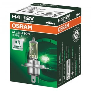 Галогеновая лампа Osram H4 AllSeason - 64193ALS (карт. короб.)