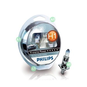 Галогеновые лампы Philips H1 X-Treme Power (+80%) - 12258XP