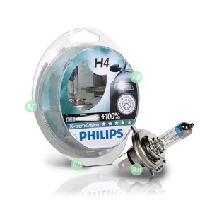 Галогеновые лампы Philips H4 X-Treme Vision (+100%) - 12342XV