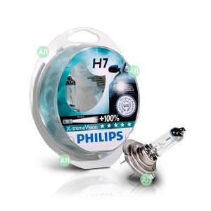 Галогеновые лампы Philips H7 X-Treme Vision (+100%) - 12972XV