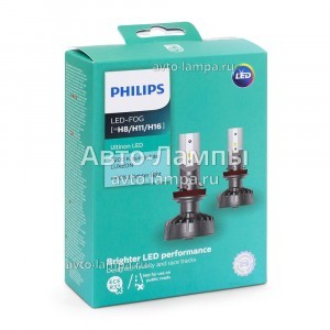 Комплект светодиодных ламп Philips H11/H16/H8 Ultinon LED FOG - 11366ULWX2