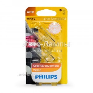 Комплект ламп накаливания Philips W21W Standard Vision - 12065B2