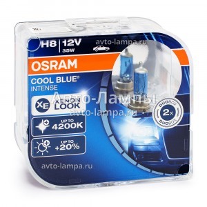 Галогеновые лампы Osram H8 Cool Blue Intense (+20%) - 64212CBI-HCB