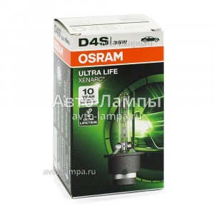 Штатная ксеноновая лампа Osram D4S Xenarc Ultra Life - 66440ULT (карт. короб.)