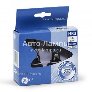 Комплект галогеновых ламп General Electric HB3 SportLight (+50%) - 53810NHSU-79304
