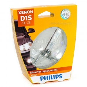 Штатные ксеноновые лампы Philips D1S Xenon Vision - 85415VIS1 (блистер)