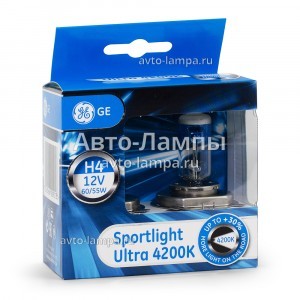 Галогеновые лампы General Electric H4 SportLight Ultra (+30%) - 50440SBU-90901