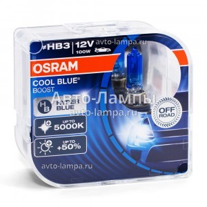 Комплект галогеновых ламп Osram HB3 Cool Blue Boost - 69005CBB-HCB