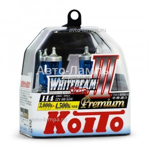 Комплект галогеновых ламп Koito H4 WhiteBeam III Premium - P0744W