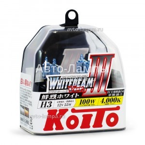 Комплект галогеновых ламп Koito H3 WhiteBeam III - P0752W