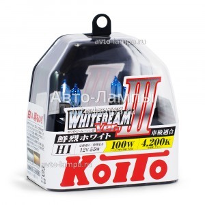 Комплект галогеновых ламп Koito H1 WhiteBeam III - P0751W