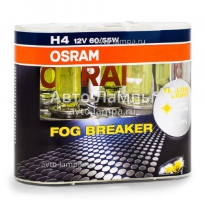 Галогеновые лампы Osram H4 Fog Breaker (+60%) - 62193FBR