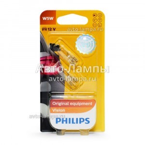 Philips W5W Standard Vision - 12961B2 (блистер)
