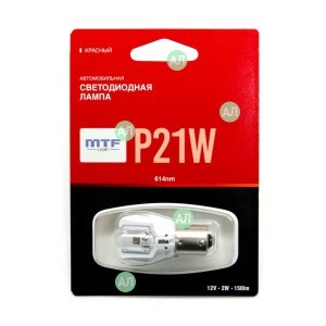 Светодиод MTF-Light P21W LED - MP21WR (Красный)
