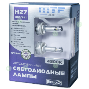 Комплект светодиодных ламп MTF-Light H27/880/H27/881 LED FOG - FL27H45K (4500K)