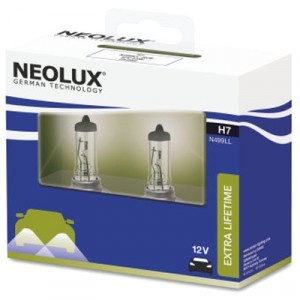 Галогеновые лампы Neolux H7 Extra Lifetime - N499LL-SCB (карт. упак. x2)