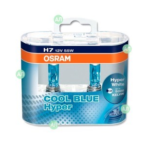 Галогеновые лампы Osram H7 Cool Blue Hyper - 62210CBH