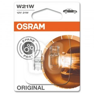 Комплект ламп накаливания Osram W21W Original Line - 7505-02B (блистер)