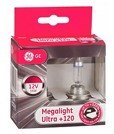Галогеновые лампы General Electric Megalight Ultra +120%
