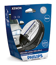 Штатные ксеноновые лампы Philips Xenon WhiteVision gen2 (+120%)