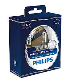 Галогеновые лампы Philips RacingVision (+150%)
